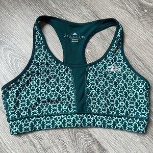 Adidas Women’s Patterned Green Sports Bra, Size S